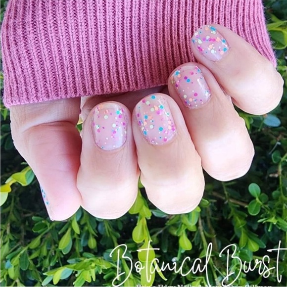 *Retired* Color Street: Botanical Burst | Pink Blue Glitter Clear Overlay Spring - Picture 8 of 14